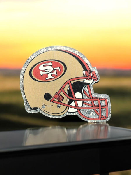 49ers football helmet charm SF Brooch br-aging and other thematic designs Airbag Collar Neck Helmet Size:Seadra Lure Ring 6mm