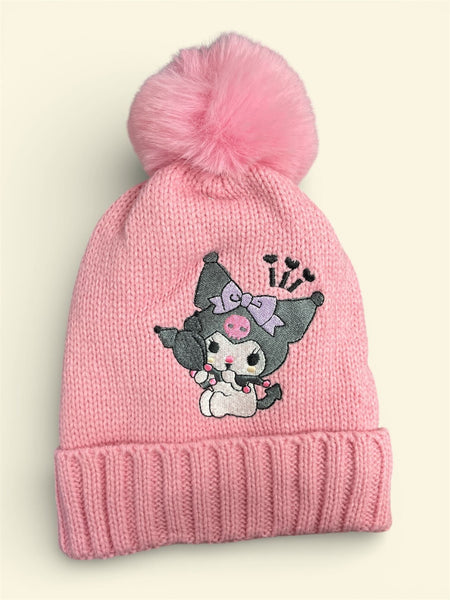 Kuromi Pom Beanie - Craze Fashion