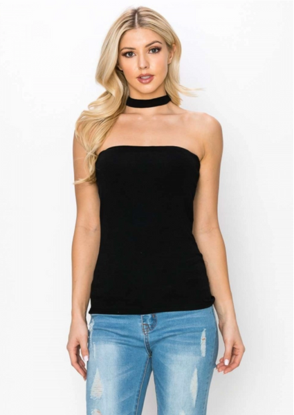 Choker Neck Tube Top H&H 30012 - Craze Fashion