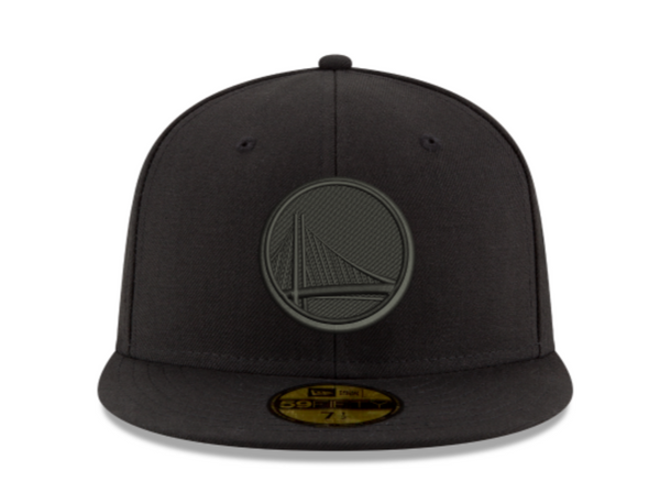GS Warriors Basic Black Black Fitted Cap - Craze Fashion
