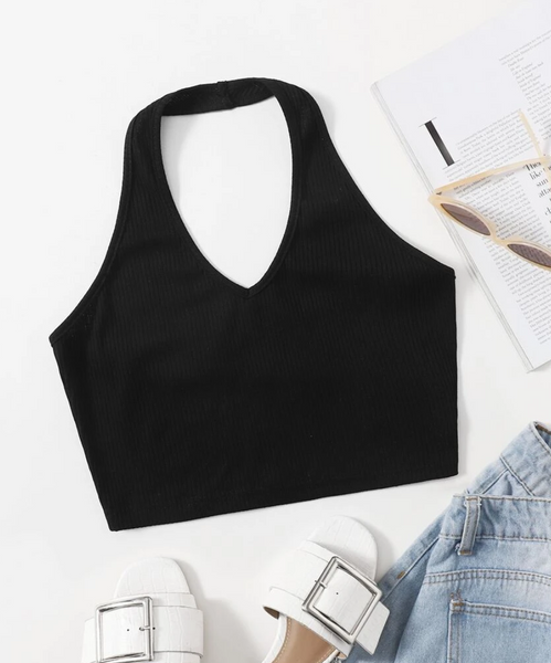Ribbed Halter Top 40502 - Craze Fashion