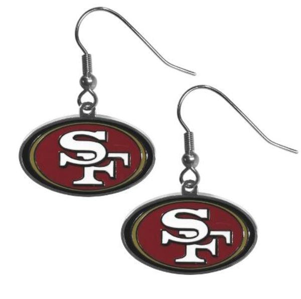 SF 49ers Oval Stud Earrings - Craze Fashion