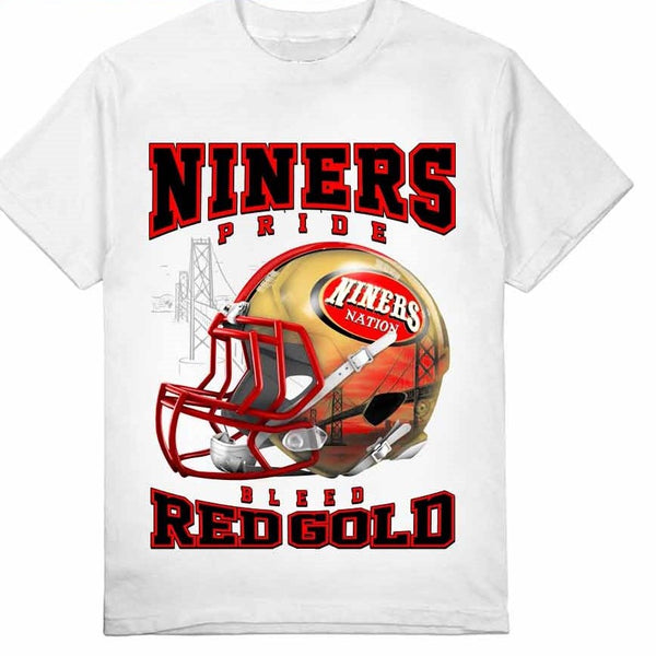 Bleed red and gold San Francisco 49ers shirt