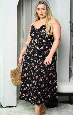 Spaghetti Sun Maxi Dress Plus 11584