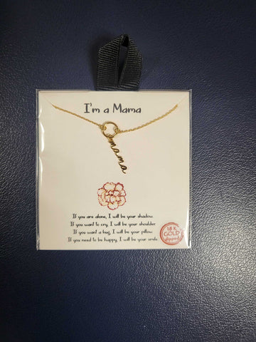 O Mama Script Necklace