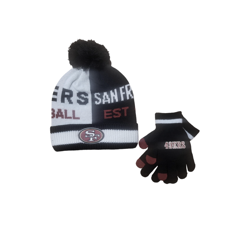 SF 49ers Youth Beanie & Gloves Set