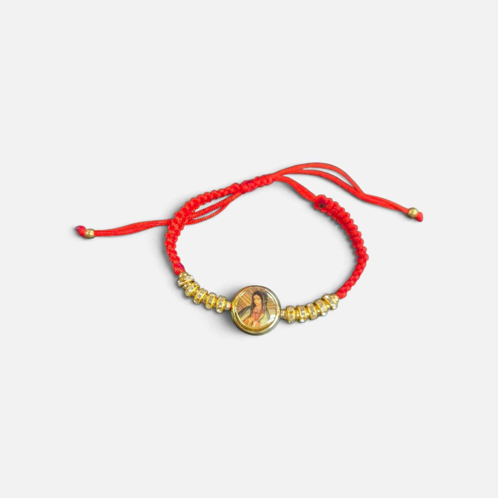 Virgin Mary Rhinestone Faith Protection Bracelet