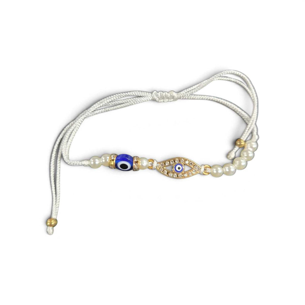 Evil Eye Pearl Faith Protection Bracelet