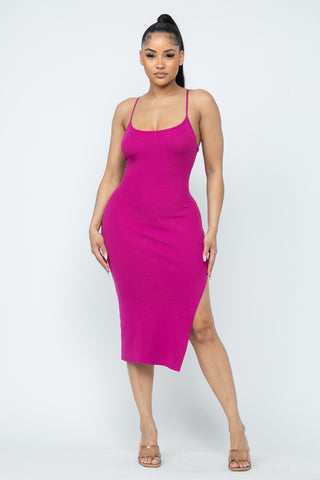 Side Slit Cami Dress 21052 (FINAL SALE)