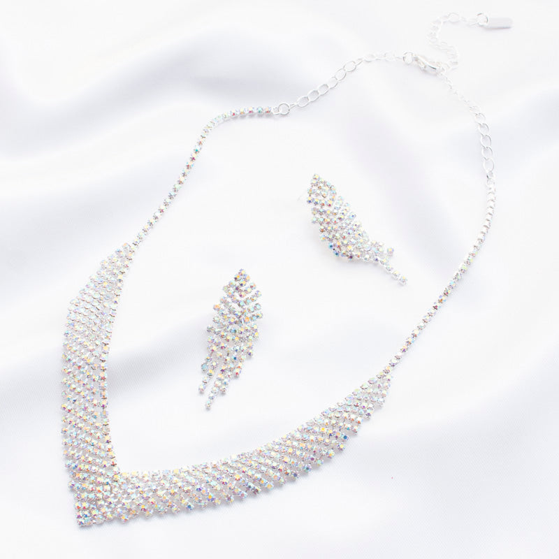 Bridal Rhinestone Necklace Set