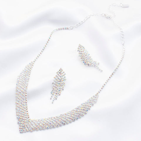 Bridal Rhinestone Necklace Set