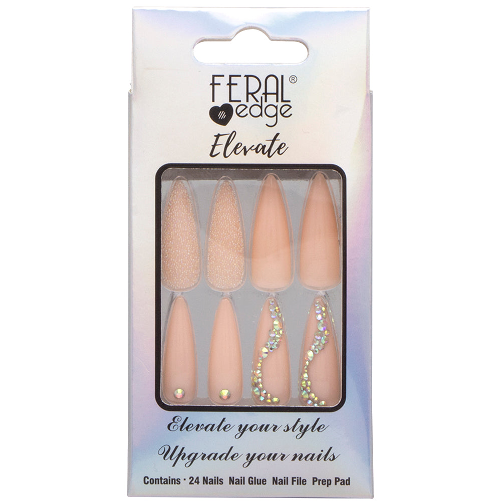 Feral Edge Nude Nail Press Ons
