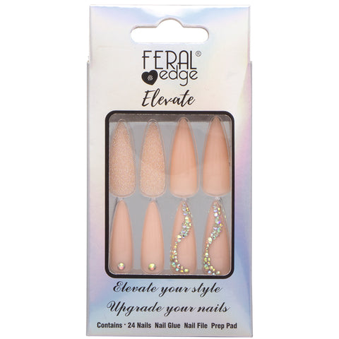 Feral Edge Nude Nail Press Ons