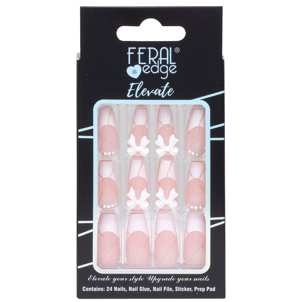 Feral Edge French Tip Nail Press Ons
