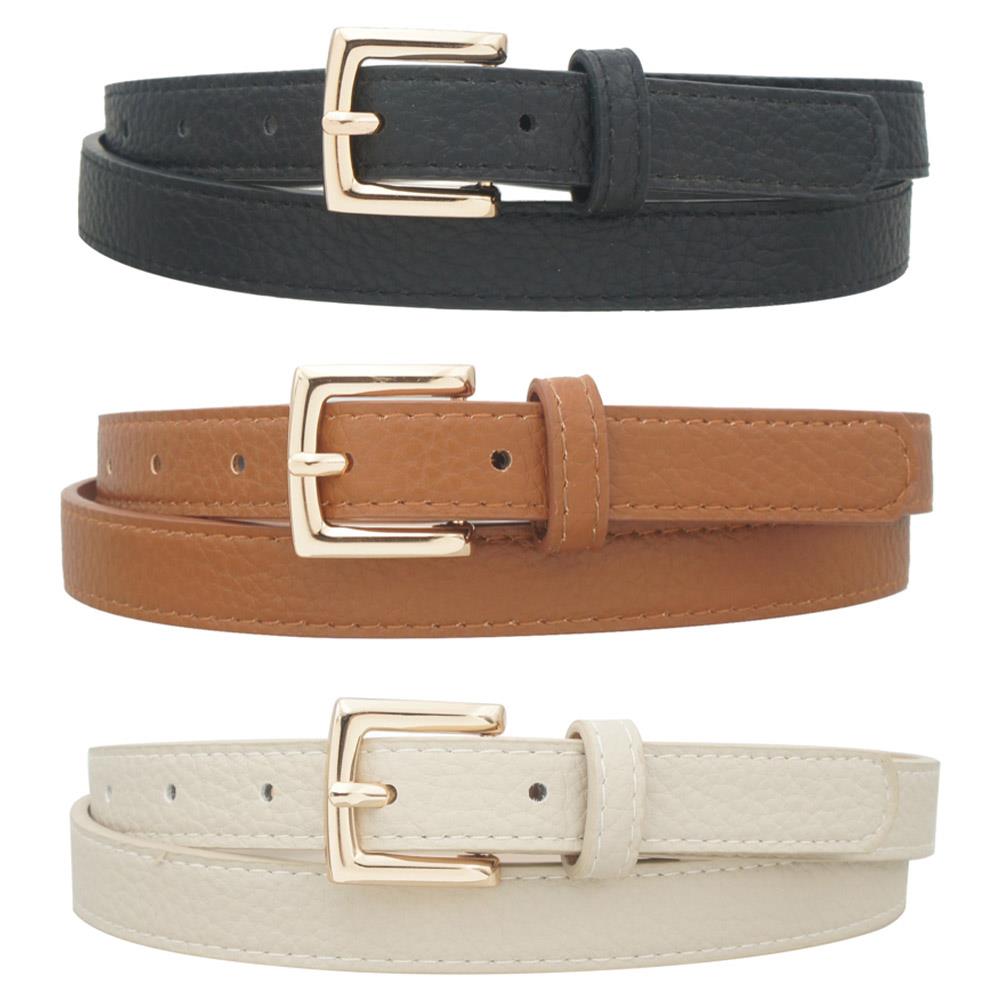 Pebble Rectangle Skinny Belt