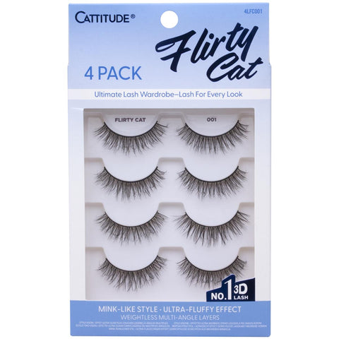 Cattitude Flirty Cat 4pk Eyelashes