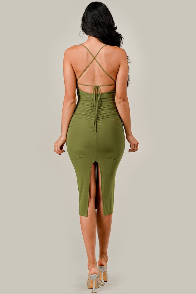 Cowl Neck Midi Dress 17254