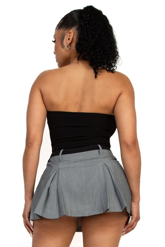 Twisted Front Tie Tube Top 03819