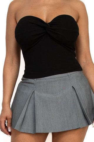 Twisted Front Tie Tube Top 03819