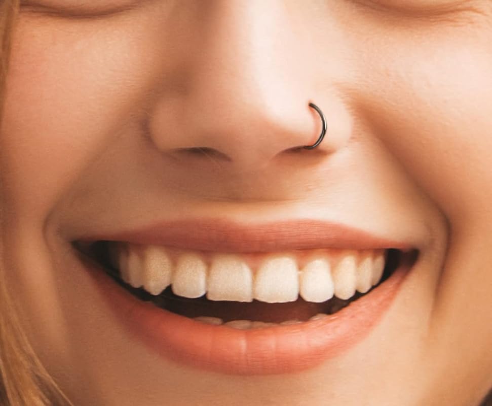 Black Hoop Nose Ring