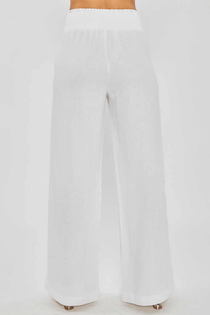 Woven Solid Pants Love Tree 6811