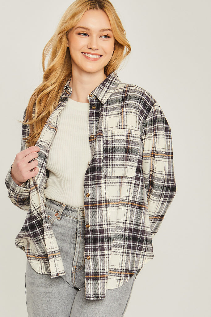 Long Sleeve Flannel 1591 ( FINAL SALE )