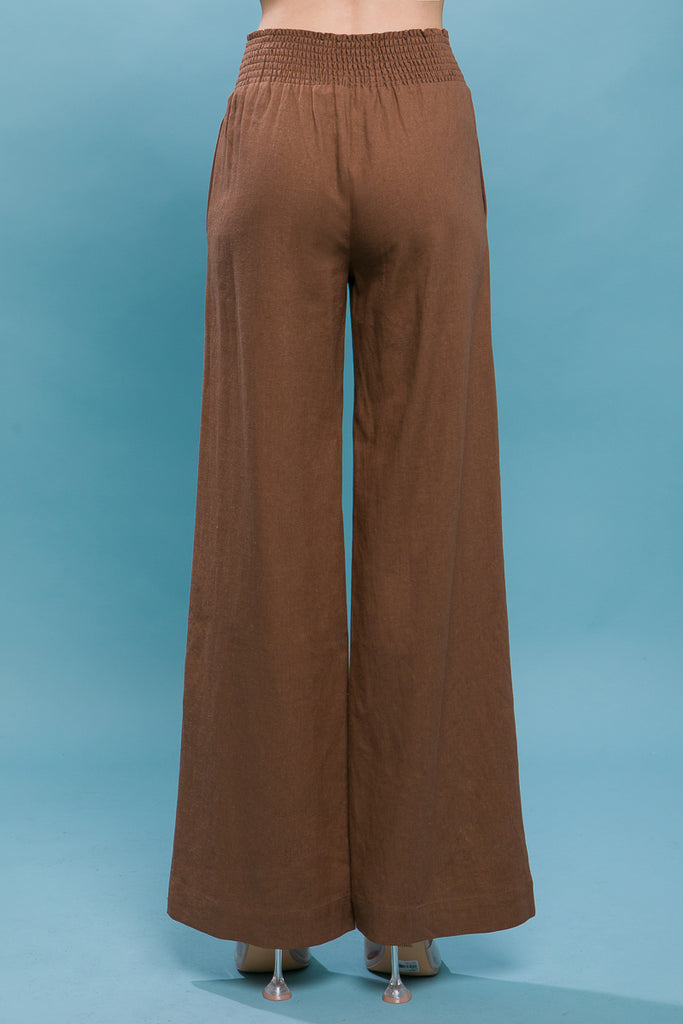 Woven Solid Pants Love Tree 6811