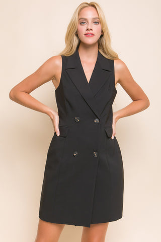 Sleeveless Blazer Dress Love Tree 4829
