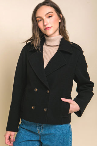 Wool Blend Coat Love Tree 80171