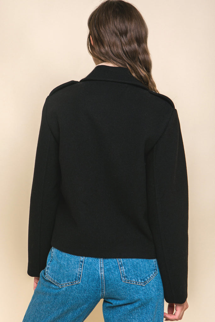 Wool Blend Coat Love Tree 80171