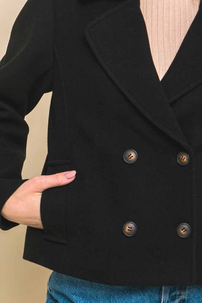 Wool Blend Coat Love Tree 80171