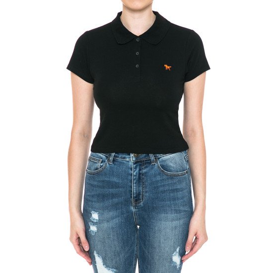 Fitted Cropped Polo Top 73211