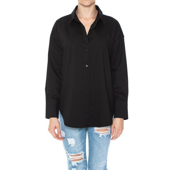 Button Down Long Sleeve Collared Shirt 74918