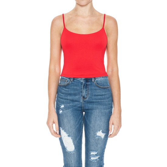 Double Layered Scoop Neck Cami Top 75193