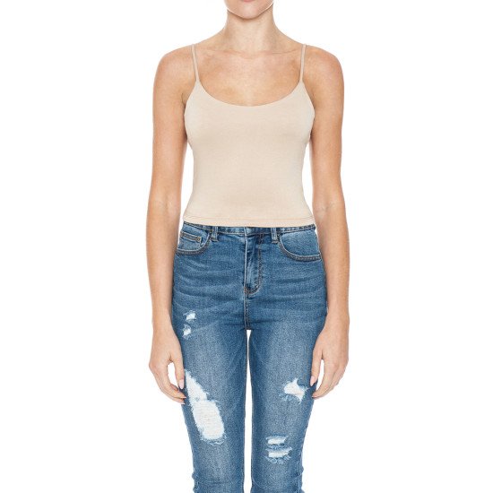 Double Layered Scoop Neck Cami Top 75193