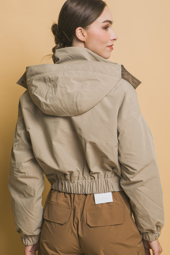 Hooded Snap Button Jacket 80264