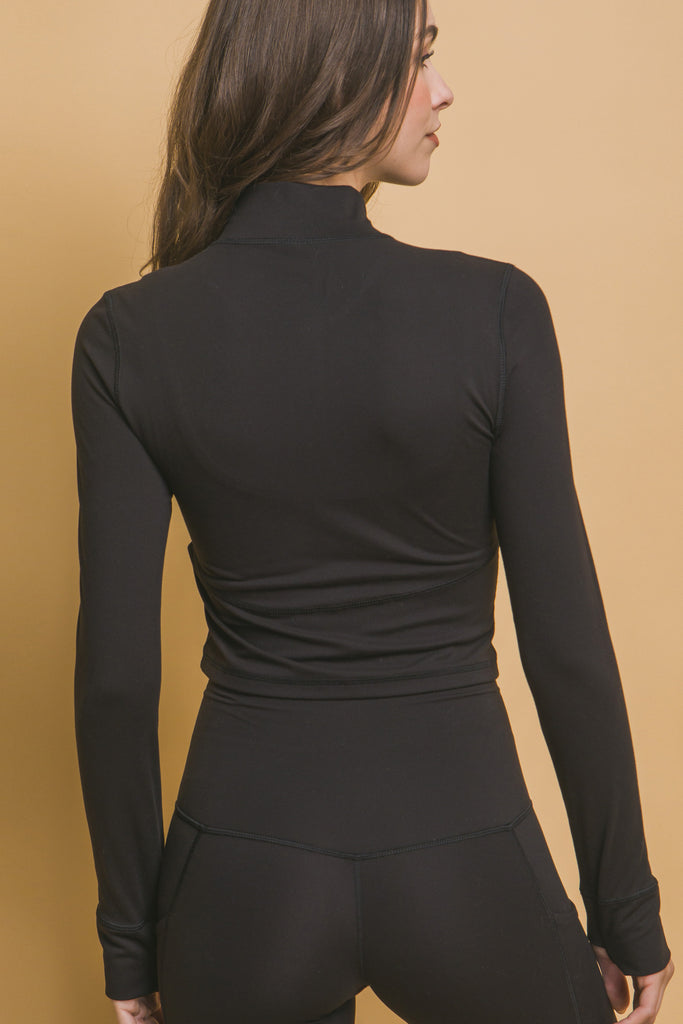 Active Mock Neck Zipper Jacket 80250