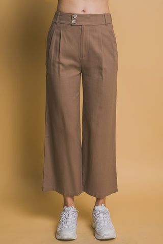 Linen Cropped Pants 6982