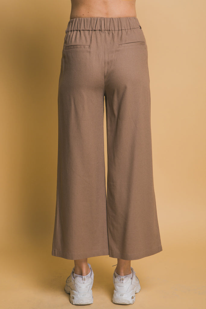 Linen Cropped Pants 6982