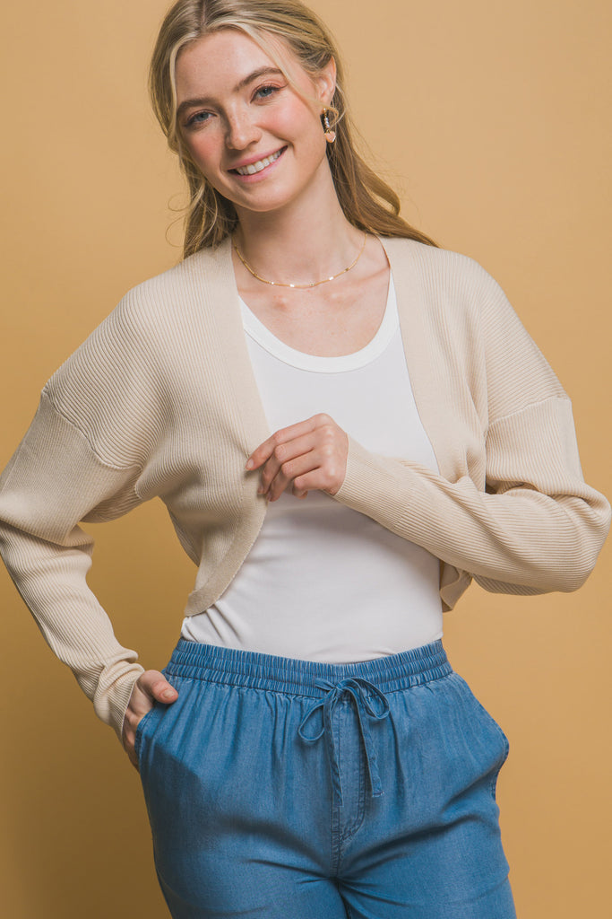 Long Sleeve Open Bolero 90281