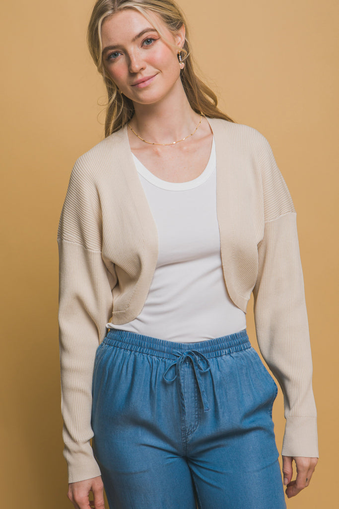 Long Sleeve Open Bolero 90281