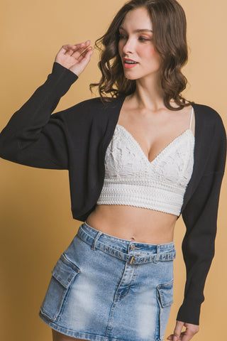 Long Sleeve Open Bolero 90281