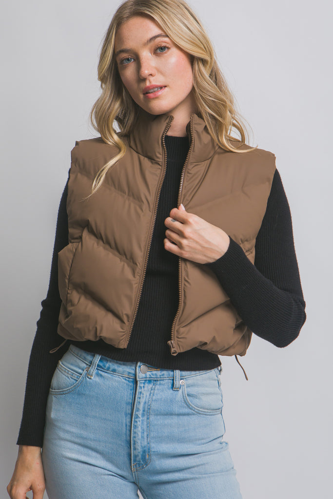 Cropped Puffer Vest 5142