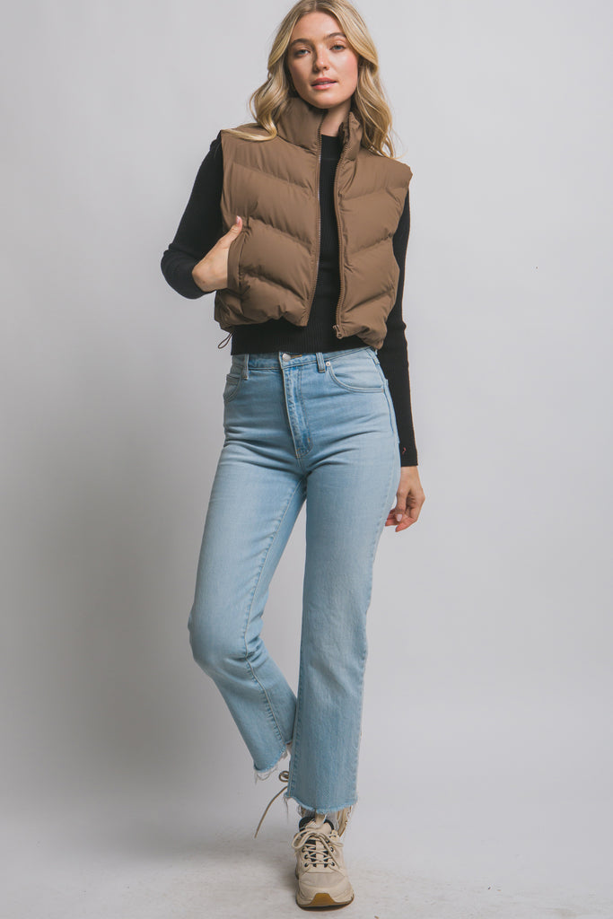 Cropped Puffer Vest 5142