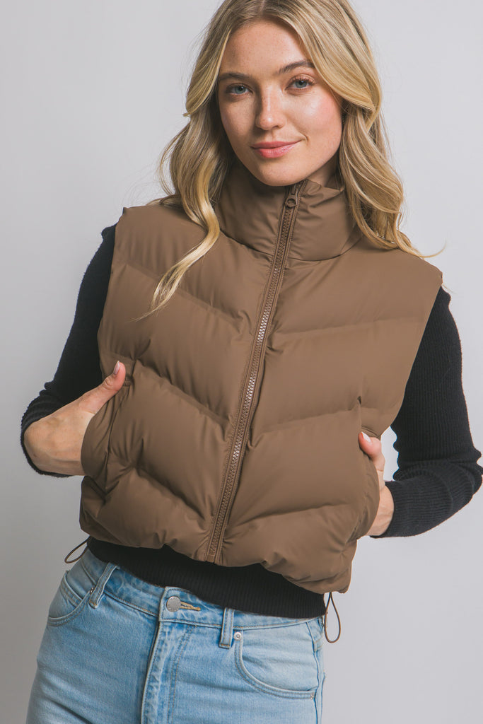 Cropped Puffer Vest 5142