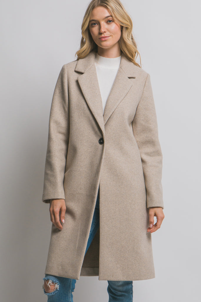 Single Breasted Long Coat 80339