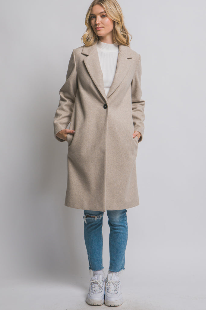 Single Breasted Long Coat 80339