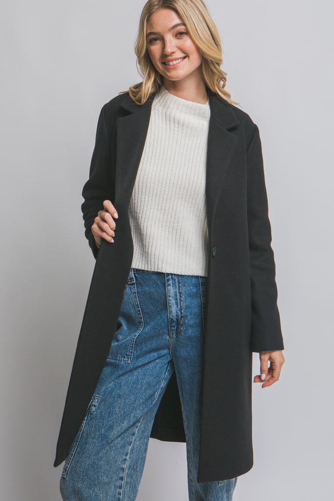 Single Breasted Long Coat 80339