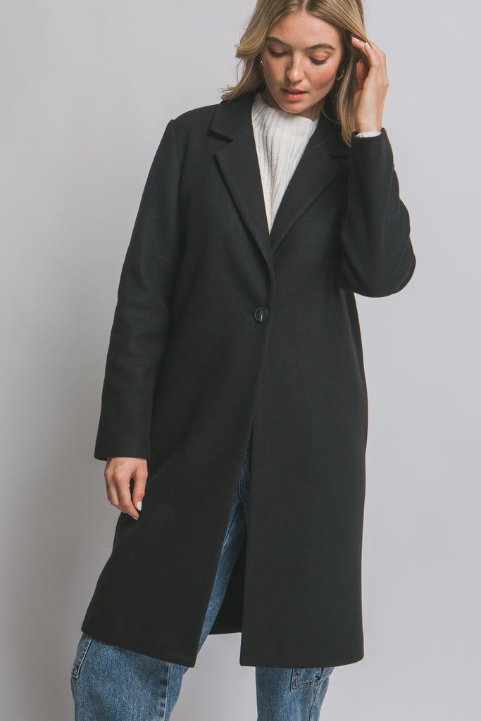 Single Breasted Long Coat 80339