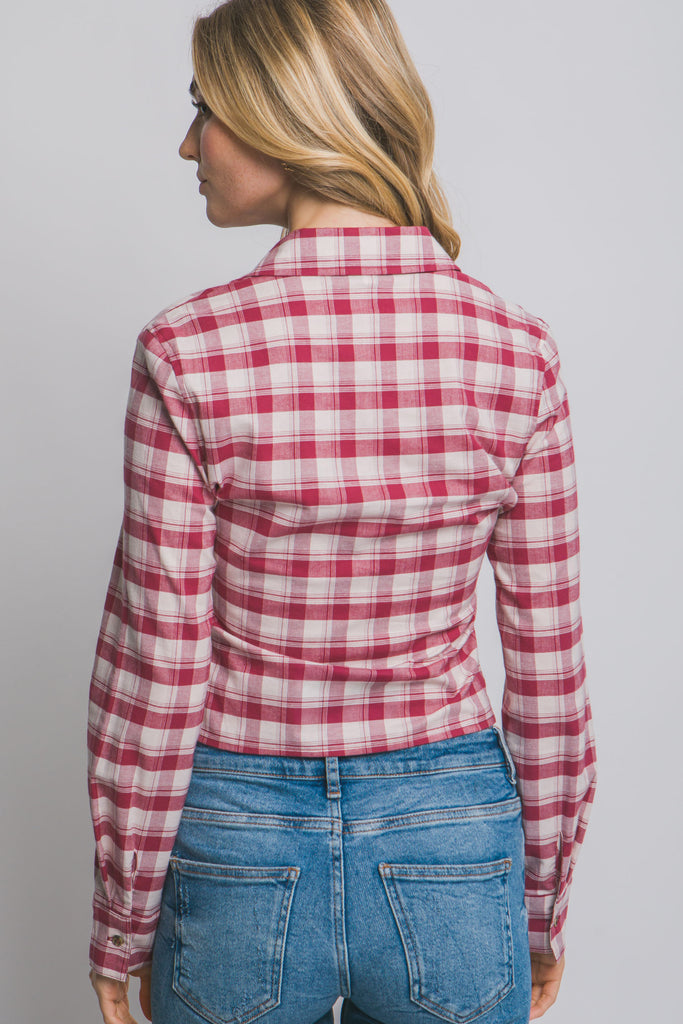 Fitted Plaid Shirt 10391